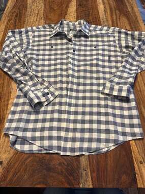 Patagonia Men's Long-Sleeved Organic Cotton Gingham Plaid Button Down L